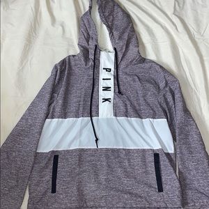 VS PINK WINDBREAKER WITH FUR HOOD!